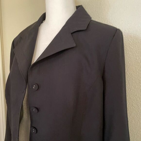 Pendleton Women's Petite Black Blazer & Stripe Design Inside & Pockets Size 12 - Picture 2 of 8